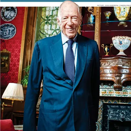  ?? Picture: John Angerson / cAMerA Press ?? CIRCLE OF TRUST: Lord Rothschild owns 18 per cent of the shares in RIT Capital, originally set up for his family