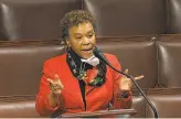  ?? House Television 2020 ?? Rep. Barbara Lee dealt with anxiety by testing the ink in her collection of writing pens.