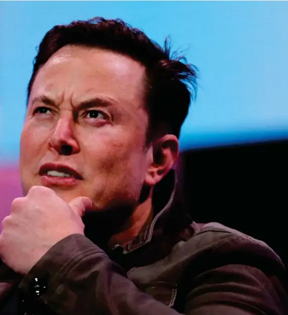  ?? Foto: Mike Blake, Reuters/ntb ?? U Elon Musk tenker. Men hvordan vil han tenke når han skal endre Twitter?