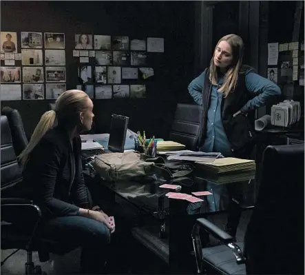  ?? Beth Dubber Netf lix ?? TONI COLLETTE, left, and Merritt Wever costar in “Unbelievab­le” as detectives who realize they’re likely tracking the same suspect.