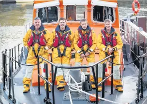  ??  ?? Ian Taylor, Lee Harland, Richard Dowson and Robert Garrett of Whitby RNLI