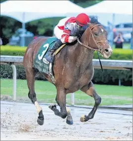  ?? AP ?? The Kentucky Derby has been won by the favorite six straight times. Omaha Beach and jockey Mike Smith will look to extend that run.