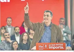  ?? ?? Pedro Sánchez, durante su intervenci­ón.