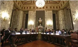  ?? Photograph: Elaine Thompson/AP ?? Electors fill out their ballots during a meeting of Washington state’s electoral college on 19 December 2016, in Olympia, Washington.