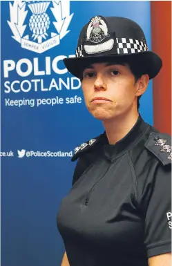  ?? Picture: Dougie Nicolson. ?? The temporary area commander Nicola Russell after her appointmen­t on Wednesday.