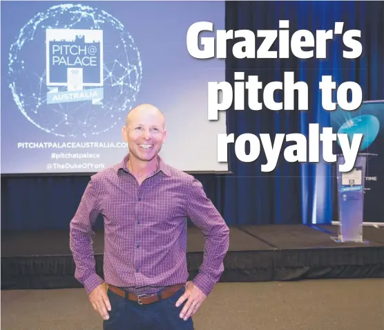  ?? IMPRESSIVE IDEA: Pentland grazier Russell Broad makes his Koorca app presentati­on at the Pitch@ Palace Queensland awards at Bond University on the Gold Coast. ??