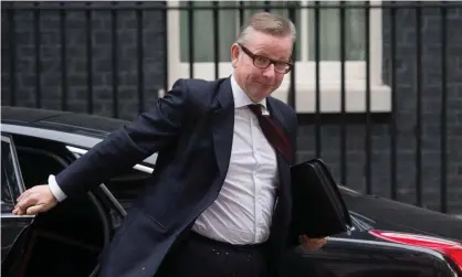  ?? Cameron. Photograph: Stefan Rousseau/PA ?? Education secretary Michael Gove arrives at Downing Street in June 2014 to discuss the allegation­s with the then prime minister, David