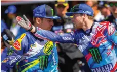  ??  ?? Les relations ont longtemps été tendues avec Romain Febvre dans le team Yamaha. Pas de rancoeur cependant.