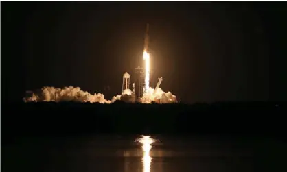  ??  ?? A SpaceX Falcon 9 rocket lifts off from launch complex 39A at the Kennedy Space Center in Florida on November 15, 2020. Photograph: Gregg Newton/AFP/Getty Images