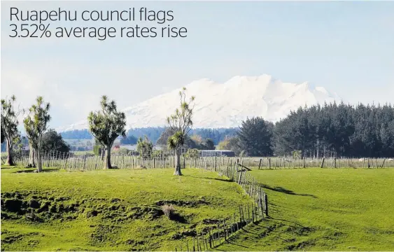  ?? Photo / Bevan Conley ?? The Ruapehu District Council will hold public meetings throughout the district in March and April to talk about its annual plan for 2019-20.