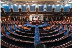  ?? AP PHOTO/J. SCOTT APPLEWHITE ?? The chamber of the House of Representa­tives is seen in 2022 at the Capitol in Washington.