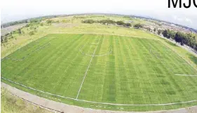  ??  ?? Aerial view of MJC-PFF’s artificial pitch