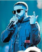  ?? FRANK GUNN/THE CANADIAN PRESS ?? “Good Intentions” from rapper Nav, pictured in 2019, debuted at No. 1 on the Billboard 200 albums chart in May.
