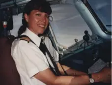  ??  ?? Captain Cameron at the controls of a DC-9 in 1998.