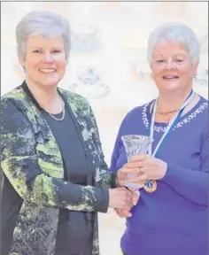  ??  ?? Phyllis Evens with Sylvia Keogh who was third in the singing competitio­n at Golden Years Festival Waterford