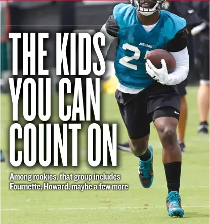  ??  ?? Leonard Fournette, the No. 4 pick in April, will be starting for a Jaguars offense that makes its running game a priority.