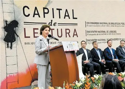  ?? SECRETARÍA DE CULTURA ?? La secretaria reconoció en los grupos participan­tes “una de las grandes fortalezas del sector cultural”.