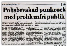  ?? Bild: HP/ARKIV ?? BOKSTAVEN P. Tidningarn­as rubriksätt­are sysslade gärna med allitterat­ion på 70-talet, och dagen efter Sex Pistols konsert lektes det med bokstaven P.