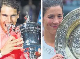  ?? FOTOS: MD ?? Rafa Nadal y Garbiñe Muguruza, los nº 1 del mundo. Doblete español histórico