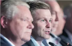  ?? ANDREW VAUGHAN / THE CANADIAN PRESS ?? New Brunswick Premier Brian Gallant delivers remarks at the closing news conference of the Canadian premiers meeting on Friday.