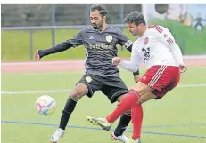  ?? FOTO: BENEDIKT JERUSALEM ?? Wiren Bhaskar (l.) ist Kapitän beim MSV Düsseldorf.