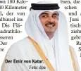  ?? Foto: dpa ?? Der Emir von Katar.