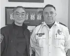  ?? SHELBY REEVES/CHILLICOTH­E GAZETTE ?? Officer Tatyana Myers was recently sworn to the Chillicoth­e Police Department. She is seen here with Police Chief Ron Meyers.