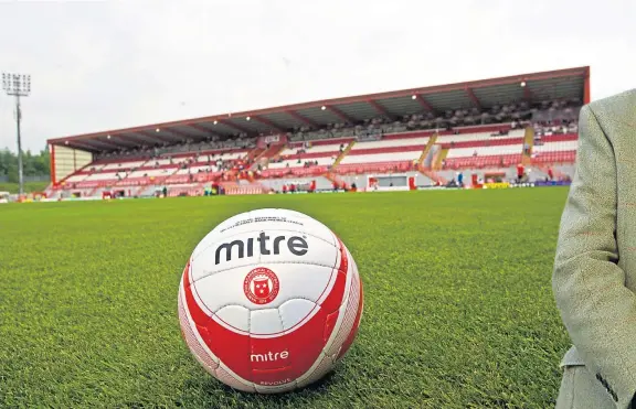  ??  ?? Hamilton’s New Douglas Park – the Hope CBD Stadium – is one of three top flight grounds with an artificial surface.