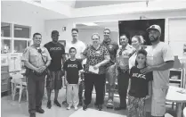  ?? ROBERT SALONGA/STAFF ?? Anthony Randolph, 9, center left, a pediatrics patient at Valley Medical Center, was one of the kids to receive gear in an event leading up to the Nov. 5 Heroes Run, which raises funds for the children’s wing of the hospital.