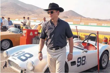  ??  ?? MERRICK MORTON/20TH CENTURY FOX Matt Damon in a scene from “Ford v Ferrari.”