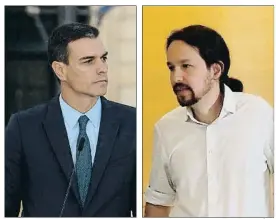  ?? MATTHEW MIRABELLI / AFP ?? Pedro Sánchez i Pablo Iglesias