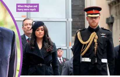  ??  ?? When Meghan and Harry were royals