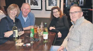  ?? (Pic: John Ahern) ?? Lending their support to last Friday night's Better Life Cycle table quiz in The Hunter's Rest were, l-r: Lena Lane, Mossie Lane, Margaret Moloney and Kevin Moloney.