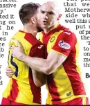  ??  ?? Boost: Sammon (right) after the win over Motherwell