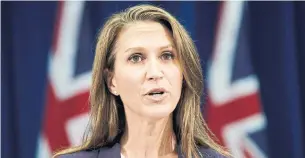  ?? MARK BLINCH THE CANADIAN PRESS FILE PHOTO ?? Attorney General Caroline Mulroney says an ad campaign on multiple platforms will telegraph details of rules, regulation­s, and health and safety measures for using cannabis.