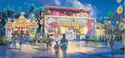  ?? WALT DISNEY CO./COURTESY ?? The attraction will be themed with characters from the “Toy Story” movie franchise.