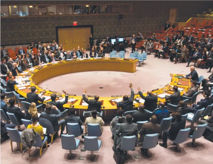  ??  ?? A United Nations’ meeting in New York – Sarah White and Shinae Hadley had the honour to deliver a speech before the Opening Plenary at the UN General Assembly.