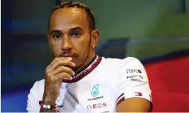  ?? Photograph: Clive Rose/Getty Images ?? Lewis Hamilton has not yet won in the 2022 season.