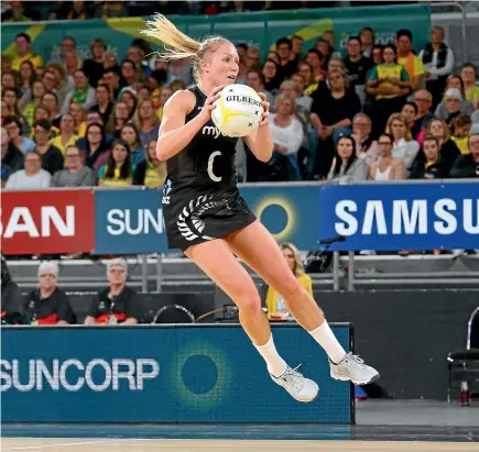  ?? GETTY IMAGES ?? Laura Langman is set to leap into the record books as New Zealand’s most capped netballer, soon to draw level with good friend Irene van Dyk on 145 caps.