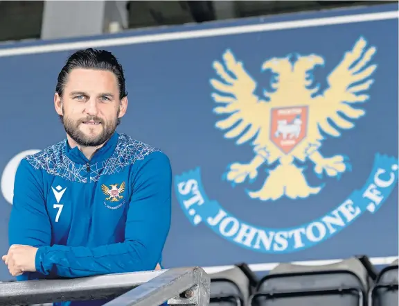  ?? Picture: Perthshire Picture Agency. ?? Craig Conway at McDiarmid Park yesterday after signing a 12-month deal with St Johnstone.