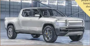  ??  ?? Will battery-powered pickups catch on? The makers of the Rivian R1T hope so.