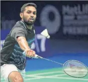  ?? AP ?? HS Prannoy had an easy outing against NZ’s Abhinav Manota.