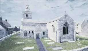  ??  ?? 0 Researcher­s at the University of St Andrews have created a virtual reconstruc­tion of how the Holy Trinity Church would have looked just before the Reformatio­n of 1559