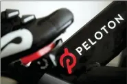  ?? ASSOCIATED PRESS FILE PHOTO ?? The logo on a Peloton bike in San Francisco.