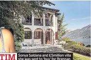  ??  ?? VICTIM Sonya Saldana and £5million villa she was sent to ‘buy’ for Brennan