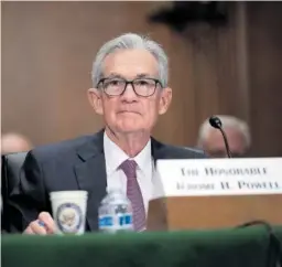  ?? TOM BRENNER (REUTERS) ?? El presidente de la Fed, Jerome Powell.