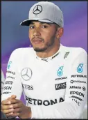  ??  ?? Lewis Hamilton is eight poin ts adrift of his Mercedes team-mate Nico Rosberg