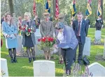  ?? Picture: PA. ?? Family and friends of Pte Stephen George Morgan, of 2 Para, attend an interment of ashes service at the Oosterbeek cemetery.