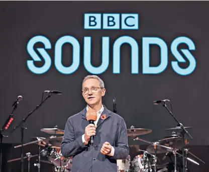  ??  ?? A dubious legacy: James Purnell, the BBC’S outgoing director of radio, is pictured launching BBC Sounds, a costly and flawed project