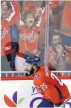  ?? ALEX BRANDON/ASSOCIATED PRESS ?? Washington’s Devante Smith-Pelly celebrates his goal in the Capitals’ win over Tampa Bay Monday.